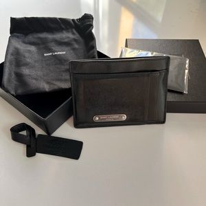 Saint Laurent card holder/wallet with money clip!